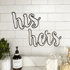 VIP Metal 11 in. White His Hers Table Signs Set of 2 - 2 of 3