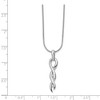 Black Bow Jewelry Diamond Twisted Vertical Necklace in Rhodium Plated Silver, 18-20 Inch - 2 of 4
