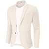 Clearlove Men's Linen Cotton Blend Two-Button Unstructured Blazer with Patch Pockets Relaxed Fit Sport Coat Business - 3 of 4