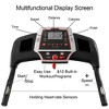 Electric Folding Treadmill with 3.5HP Motor, Manual Incline, 12 Programs, LCD Display, App Compatible - 3 of 4