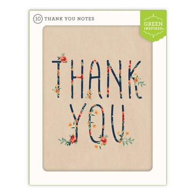 Green Inspired 10ct Rose Arbor Thank You Cards