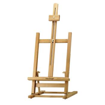Creative Mark Tabletop Artist Easel Van Gogh 29-38” Tall Folding Display Easel, H-Frame Wood Studio Art Easel