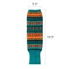Wrapables Women's Bohemian Winter Warm Long Leg Warmers, Knee High Boot Socks, Teal - 4 of 4