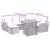 vidaXL Garden Sofa Set Grey PE rattan, powder-coated steel, acacia wood - 3 of 4