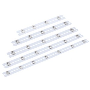 Unique Bargains Metal Wedding Dress Busk Sewing Boning with Buttons 8" 10" 11" 12" 14" 5 Sets White and Black - 1 of 4
