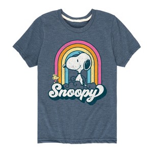 Boys' - Peanuts - Snoopy Rainbow Clouds Short Sleeve Graphic T-Shirt - 1 of 4
