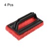Unique Bargains Cleaning Kitchen Bathroom Scouring Pad Brush with Handle 15cm Red 4 Pcs - 3 of 4