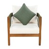 Christopher Knight Home Clifton Patio Rustic Acacia and Rope Upholstered Club Chair with Curved Back - 4 of 4