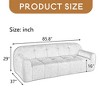 85.8" Wide Chenille Fabric Sofa with Tufted Style, Full Sponge Compression Design, with Powder-Free Foam - Leovsnove - 3 of 4