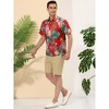 Lars Amadeus Men's Summer Floral Print Short Sleeve Button Down Beach Hawaiian Casual Shirt - 4 of 4