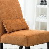 Vynxaria Pisano Contemporary Chenille Fabric Armless Accent Chair with Pillow - 2 of 4