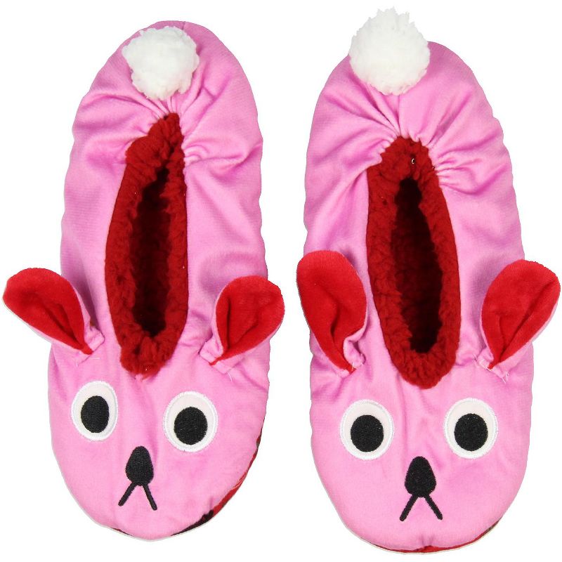A Christmas Story Pink Bunny Slippers with No-Slip Sole, 3 of 5