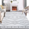 Elegant Geometric Imitation Cashmere Rug, Foldable, Kid & Pet Friendly, Non-Slip Backing, Easy Care for Busy Homes - 2 of 4
