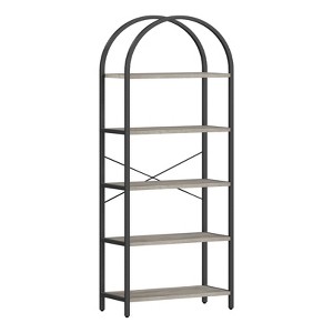 CuisinSmart 5-Tier Arched Open Display Racks, Industrial Freestanding Bookshelves, Tall Storage Rack Organizer for Bedroom Living Room Office - 1 of 4