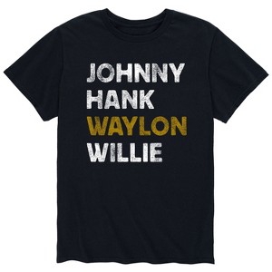 Men's - Instant Message - Johnny Hank Waylon Willie Short Sleeve Graphic T-Shirt - 1 of 4