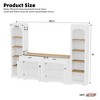 Kumasinova 2-Piece 72"H Vintage Bookcase Set with Adjustable Shelves, Free Standing 5 Tier Wood Grain Bookshelves,Farmhouse Two-Tone Storage Cabinet - 2 of 4