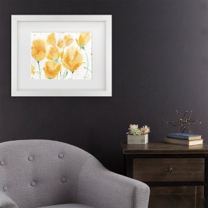 Trademark Fine Art Sheila Golden Yellow Poppy Dream 5 Matted Framed Art - 1 of 4