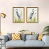 AZL1 Life Concept Wall Art 2 Piece Heron Bird Framed Replaceable Canvas Prints Wood Frame for Modern Nature Home Decor, Green, 25.2"*19.2"*3.6" - 4 of 4