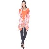 Women's Scoop Neck Printed Yanette Tunic Top - White Mark - 2 of 3