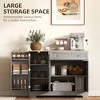 Modern Sideboard Cabinet, 41" Kitchen Buffet Cabinet with Drawer, Adjustable Shelf, 3 Doors for Dining Room - 4 of 4