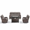 Belord Patio Furniture Set with Firepit, 6-INCH Extra Thick Cushion 4 Pieces Outdoor Patio Furniture Set with Swivel Chairs, Couch, and Firepit Table - 4 of 4