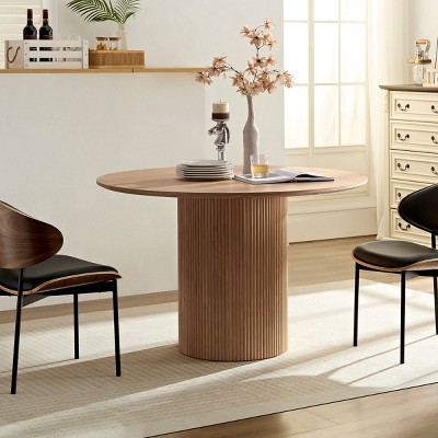 47 Inch Dining Tables Round, Dining Tables Modern For 4-6 People, Dining Tables Round Wood, Dining Tables Modern-Cuddlewood