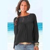 Women's Floral Lace Insert Blouse Shirt - LASCANA - 3 of 4