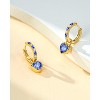 Molenia Heart Birthstone Drop Earrings for Women: 925 Sterling Silver hypoallergenic Huggie Dainty Jewelry Christmas Anniversary Birthday Gift for Mom - 3 of 4