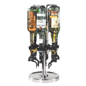 Oggi 4.5L Plastic/Stainless Steel Professional 6 Bottle Liquor Dispenser - Silver - 1 of 4