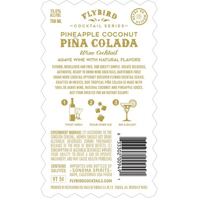 Flybird Baja Pina Colada Wine Cocktail - 750ml Bottle