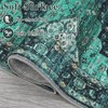Area Rugs, Machine Washable Vintage Soft Low Pile Rugs, Oriental Accent Carpet with Non-Slip Backing,Floor Carpet for Living Room, Hallway, Laundry - 3 of 4