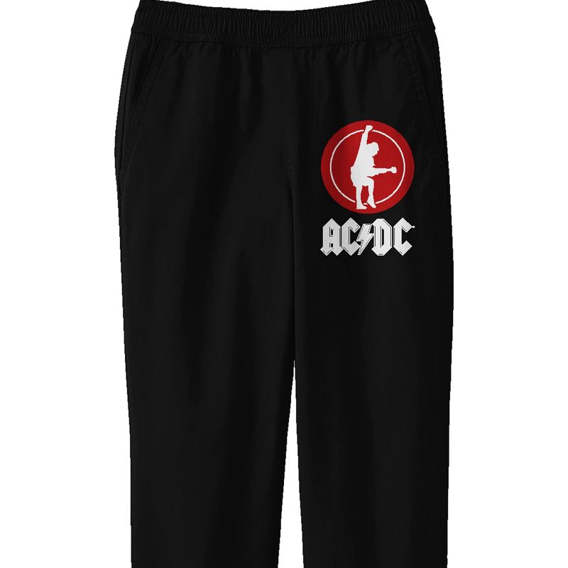 ACDC Angus Young Silhouette with Logo Youth Black Graphic Sweats, 2 of 4