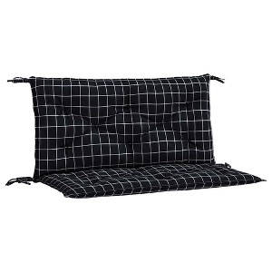 vidaXL Indoor/Outdoor Bench Cushions 2 pcs, Water-Repellent, Black Check Pattern 39.4"x19.7"x2.8" - 1 of 4