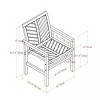 Modern Chevron Design Wood Patio Chairs,Outdoor Recliner Chairs,Sun Loungers,Garden Loungers Set Of 2 -Cuddlewood - 4 of 4