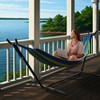 Sorbus Double Hammock With Steel Stand - Portable Carrying Case Included - 2 of 4