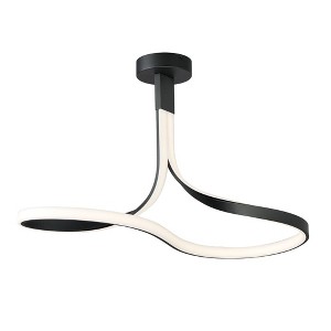 ET2 Lighting Serpentine 1 - Light Semi-Flush Mount in  Black - 1 of 3