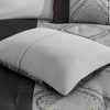 6Pcs Comforter Set Jacquard Ogee Bedding with Decorative Pillows, All Season Hypoallergenic Polyester with Embroidery Detail - 4 of 4