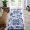 Vintage Boho Area Rug Medallion Distressed Rug, Abstract, Non-Slip - 2 of 4