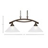 Toltec Lighting Bow 2 - Light Island Pendant Light in  Bronze with 12" Italian Bubble Shade - 2 of 2