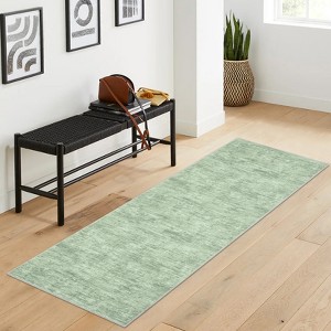 Modern Washable Rugs Abstract Area Rug Non Slip Low Pile Accent Rugs for Living Room Bedroom - 1 of 4