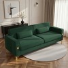 VASIP 85" Modern Beige Sofa - Upholstered 3-Seater with Metal Legs and Pillows, Minimalist style for Living Room,Office - 2 of 4