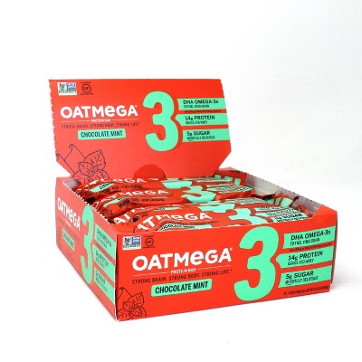 Oatmega Protein & Omega-3 Bar - Chocolate Mint Chip - 12ct