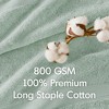 100% Cotton Solid Color Heavyweight Bath Towel Set, Anti-Microbial Certified Highly Absorbent Plushy Bath Towel - 4 of 4