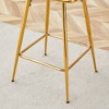 CAVINAS Swivel Bar Stools Set of 2/4,Breathable Counter Stools with Cotton Linen Cushions,Barstools with Electroplated Metal Frame for Bar&Kitchen - 4 of 4