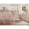 Whizmax 3-Piece Outdoor Bistro Set - Folding Table and 2 Chairs, Metal Patio Furniture for Porch, Garden, Balcony, Poolside - 3 of 4