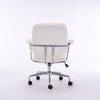 TinyHomie Ergonomic White Leather Office Chair with 360 Swivel, Adjustable Height, Reclining Backrest, Breathable Seat, Easy Assembly - 3 of 4