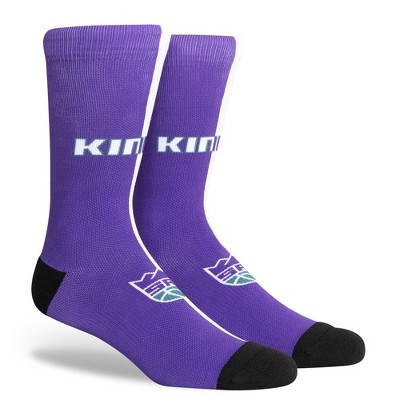 NBA Sacramento Kings Split Crew Socks - L