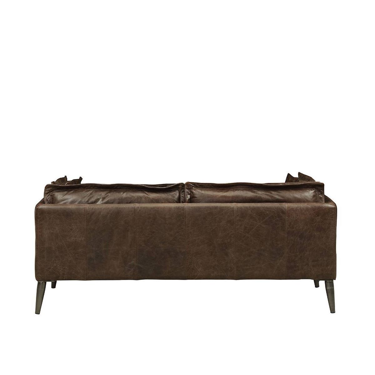 Acme Furniture Porchester Grain Leather Sofa Distress Chocolate - thumbnail 6