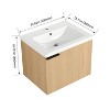 NicBex Bathroom Vanity with Sink ,Bathroom Sink Vanity with Storage Cabinets,24/30/48 inch Bathroom Sink Cabinet for Bathroom,Brown/White - 3 of 4