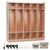5-Section Coat Locker Storage Cabinet, 10 Cubbies Cabinet with 5 Hooks - 2 of 4
